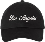 Los Angeles Embroidered Baseball Cap | Classic Script Logo Adjustable Dad Hat | 100% Cotton Unisex Headwear