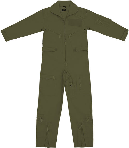 Olive Drab - Tactical Flight Suit US Air Force Style Pilots Coveralls - Kid's
