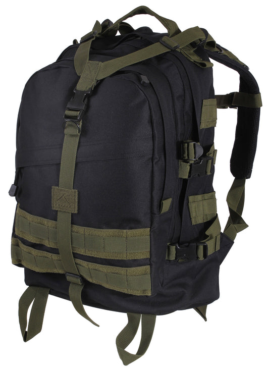 Black/Olive Drab - Military MOLLE Compatible Large Transport Pack