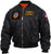 Black Military Air Force Style MA-1 Flight Jacket with 5 Removable Patches