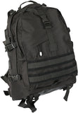 Black - MOLLE Tactical Large Transport Pack - Rugged Army Backpack