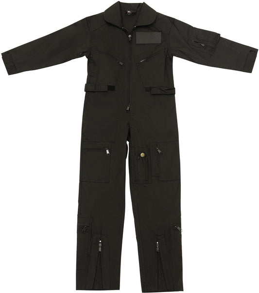 Black - Tactical Flight Suit US Air Force Style Pilots Coveralls - Kid's