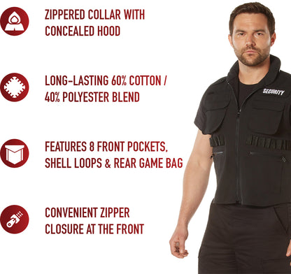 Black - Tactical Law Enforcement SECURITY Ranger Vest
