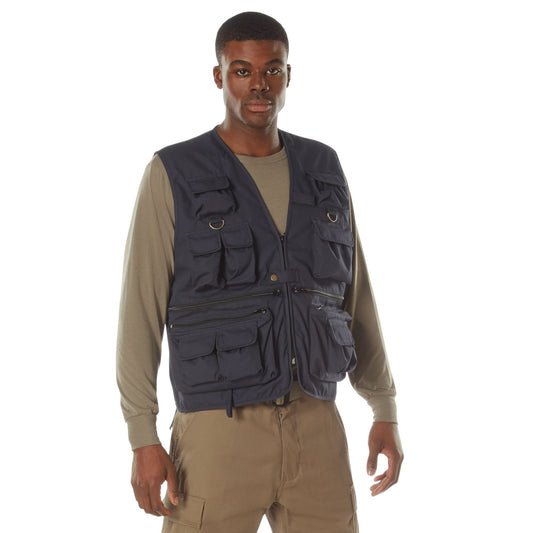 Midnight Navy Blue - Fishing and Travel Vest 17 Pockets