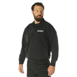 Rothco Black Security 1/4 Zip Job Shirt Uniform Duty Guard Officer Shirt Top