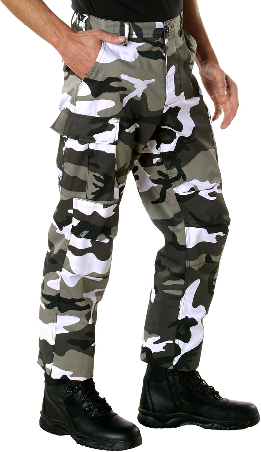 City Camouflage - Tactical BDU Pants Cargo Fatigues - Poly/Cotton Twill - Button Fly