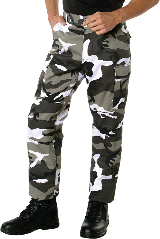 City Camouflage - Tactical BDU Pants Cargo Fatigues - Poly/Cotton Twill - Button Fly