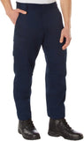 Navy Blue - Tactical BDU Pants Cargo Fatigues - Poly/Cotton Twill - Button Fly