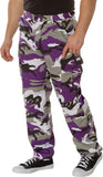 Ultra Violet Camouflage - Tactical BDU Pants Cargo Fatigues - Poly/Cotton Twill - Button Fly