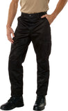 Black - Tactical BDU Pants Cargo Fatigues - Poly/Cotton Twill - Button Fly