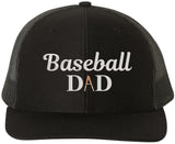Baseball Mom or Baseball Dad Embroidered Trucker Cap Sports Parent Gift Mesh Snapback Adjustable Hat