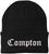 Compton Embroidered Beanie Knit Watch Skull Cap with Old English Letters | Warm Winter Hat
