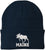 Maine Moose Embroidered Beanie Cap | USA Wildlife Graphic Warm Winter Knit 100% Acrylic Outdoor Adventure Hat