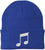 Music Note Embroidered Beanie Knit Cuffed Cap Music Lover Hat Musician Gift
