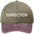 Director Embroidered Baseball Cap | Two Tone 100% Cotton Military Style Adjustable Unisex Hat