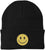 Smiiley Face Embroidered Beanie Hat | 100% Acrylic Knitted Winter Unisex Skull Cap