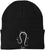 Zodiac Signs Embroidered Beanie | Acrylic Warm Skull Astrology Horoscope Monthly Symbols Designs Watch Cap, Black