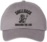 Shellback Crossing the Line Embroidered Baseball Cap US Navy King Neptune Adjustable Dad Hat