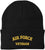Air Force Veteran Embroidered Beanie Hat | USA Military Forces Cold Weather Winter Knit Cap for Men & Women