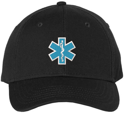 EMS EMT Emergency Medical Star of Life Embroidered Adjustable 100% Cotton Unisex Baseball Cap Hat