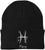 Zodiac Signs Embroidered Beanie | Acrylic Warm Skull Astrology Horoscope Monthly Symbols Designs Watch Cap, Black