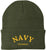 Navy Veteran Embroidered Beanie Hat | USA Military Patriotic 100% Acrylic Winter Knit Cap for Men & Women