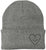 Heart Smiley Face Love Embroidered Beanie | Knit Warm Skull Cap Acrylic Hat Cute Gift for Boyfriend, Girlfriend & Loved Ones