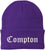 Compton Embroidered Beanie Knit Watch Skull Cap with Old English Letters | Warm Winter Hat