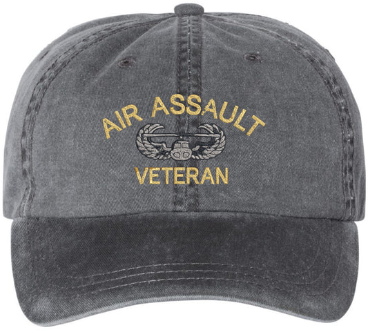 Air Assualt Veteran Embroidered Baseball Cap | USA Military Army Patriotic 100% Cotton Unisex Hat