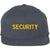 Premium SECURITY Snapback Hat | Small Embroidery Adjustable Flat Bill Cap for Security Officers & Guards