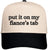 Put It in My Fiance's Tab Hat - Funny Embroidered Snapback Cap, Two-Toned Structured Fit for Women
