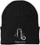 Zodiac Signs Embroidered Beanie | Acrylic Warm Skull Astrology Horoscope Monthly Symbols Designs Watch Cap, Black
