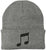 Music Note Embroidered Beanie Knit Cuffed Cap Music Lover Hat Musician Gift