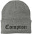 Compton Embroidered Beanie Knit Watch Skull Cap with Old English Letters | Warm Winter Hat