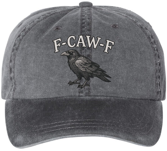 F-CAW-F Embroidered Baseball Cap Funny Crow Adjustable Dad Hat