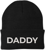 Daddy Embroidered Beanie | Bold Acrylic Knit Winter Hat | Casual Father's Day Skull Cap for Dad