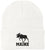 Maine Moose Embroidered Beanie Cap | USA Wildlife Graphic Warm Winter Knit 100% Acrylic Outdoor Adventure Hat
