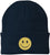 Smiiley Face Embroidered Beanie Hat | 100% Acrylic Knitted Winter Unisex Skull Cap