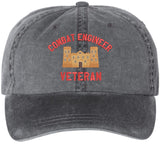 Combat Engineer Veteran Embroidered Baseball Cap | US Army Castle Insignia Military Hat for Men & Women