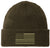 Thermal Knit Grid Watch Cap with Embroidered US American Flag, USA Tactical Beanie Winter Hat