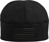 Polar Fleece Watch Cap with Embroidered US American Flag, USA Tactical Beanie Warm Winter Skull Hat