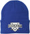 Hockey Embroidered Beanie | Winter Knit Skull Cap with Hockey Graphic | Warm Cuffed Hat for Men & Women