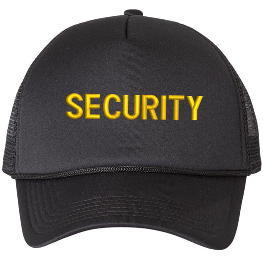 SECURITY Mesh Snapback Cap Structured Foam Mesh-Back Trucker Uniform Guard Officer Snap Back Adjustable Hat