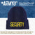 SECURITY Beanie FLEECE Lined Hat Warm LARGE EMBROIDERY Winter Watch Cap Winter Security Uniform Hat