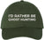 I’d Rather Be Ghost Hunting Embroidered Dad Hat | Funny Sarcastic 100% Cotton Adjustable Baseball Cap