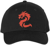Serpent Dragon Baseball Cap Mythical Creature Hat Adjustable Oriental Snake Embroidered Headwear for Men Women