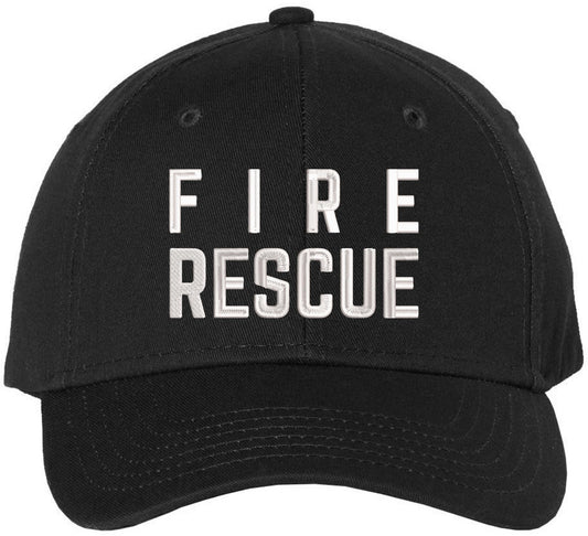 Fire Rescue Embroidered Baseball Cap | Firefighter Fire Dept. First Responder Structured Hat