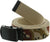 ARMYU Military Web Belt Reversible Cotton Canvas Army Camo & Solid Belts with Black Buckle 54