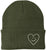 Heart Smiley Face Love Embroidered Beanie | Knit Warm Skull Cap Acrylic Hat Cute Gift for Boyfriend, Girlfriend & Loved Ones