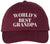 World’s Best Grandpa Embroidered Dad Hat Grandpa Gift Father’s Day Classic Baseball Style Cap